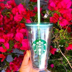 Starbucks Mermaid Glass Teal Tumbler